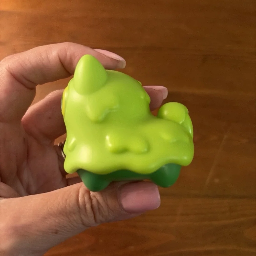 My Strange Pet Slime Cat Figure Neon Lime Green 2025 Wendy's Kids Meal Toy